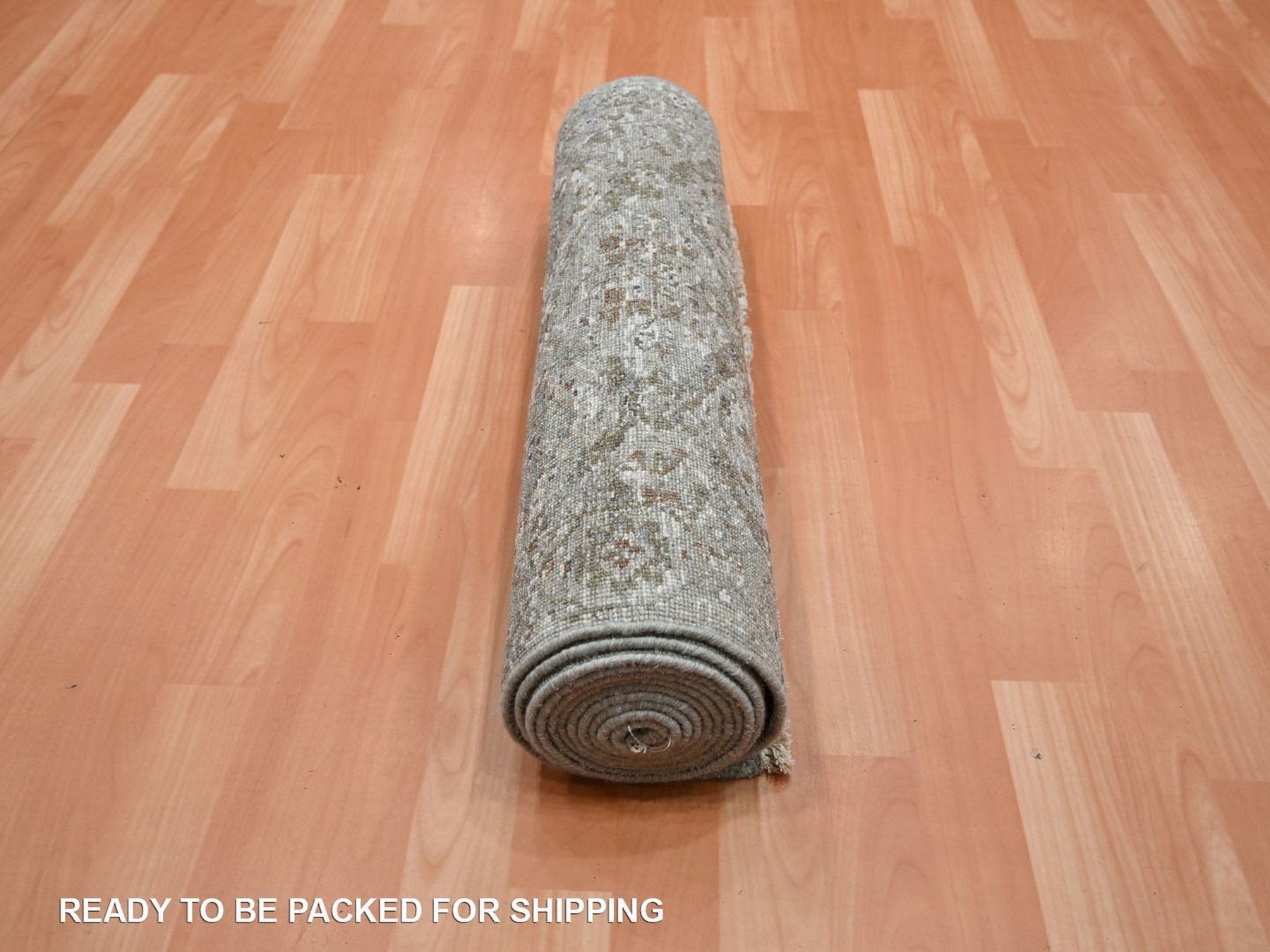 Oushak hand-knotted wool runner in Gray, 2'5" x 12' — SKU O075753 (view 5)