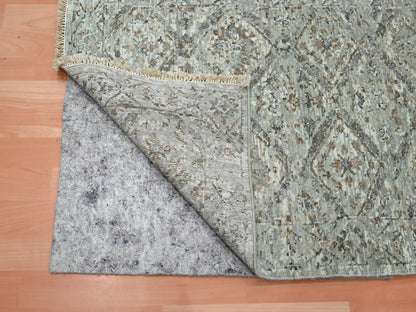Oushak hand-knotted wool runner in Gray, 2'5" x 9'11" — SKU O075754 (view 3)
