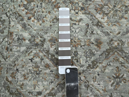 Oushak hand-knotted wool runner in Gray, 2'5" x 9'11" — SKU O075754 (view 4)