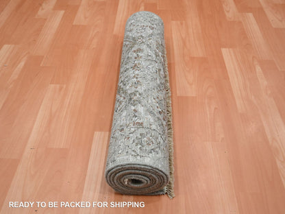 Oushak hand-knotted wool runner in Gray, 2'5" x 9'11" — SKU O075754 (view 5)