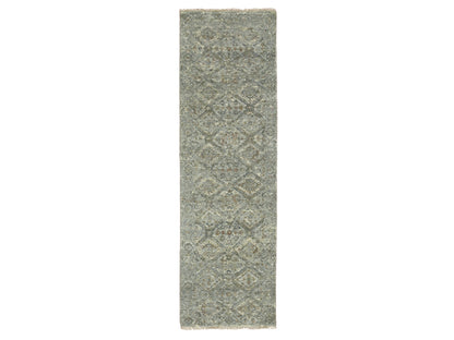 Oushak hand-knotted wool runner in Gray, 2'4" x 7'10" — SKU O075755
