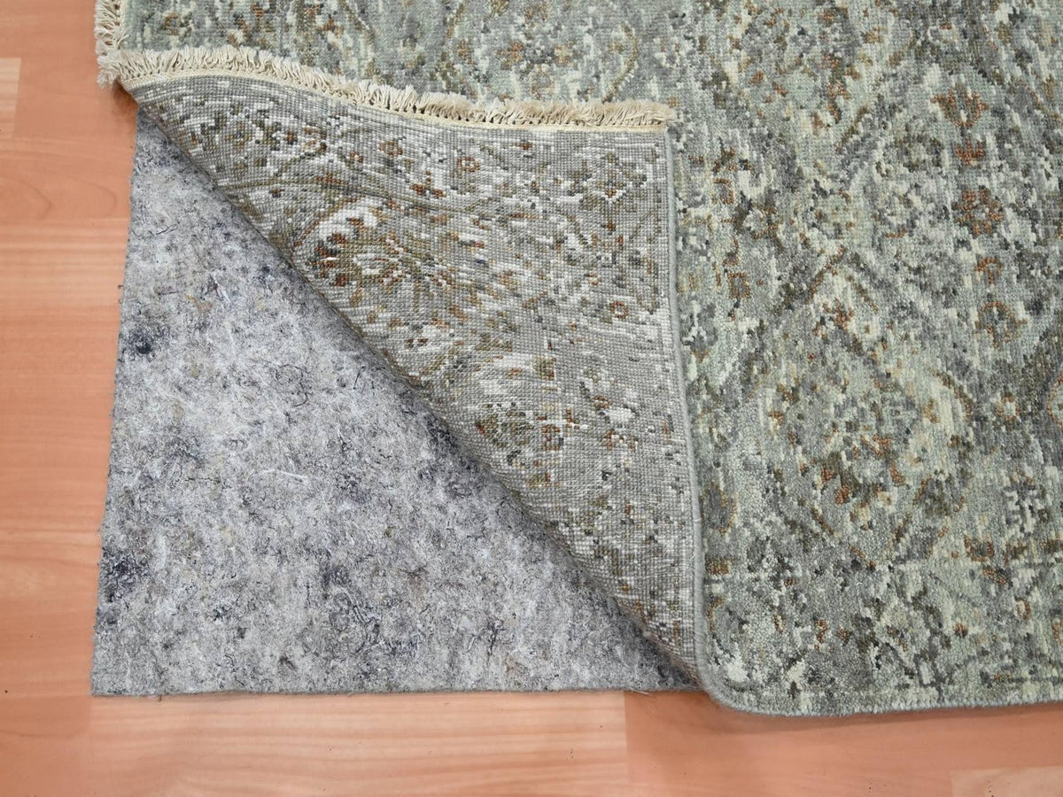 Oushak hand-knotted wool runner in Gray, 2'4" x 7'10" — SKU O075755 (view 3)