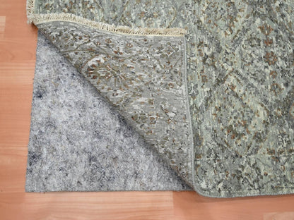 Oushak hand-knotted wool runner in Gray, 2'4" x 7'10" — SKU O075755 (view 3)