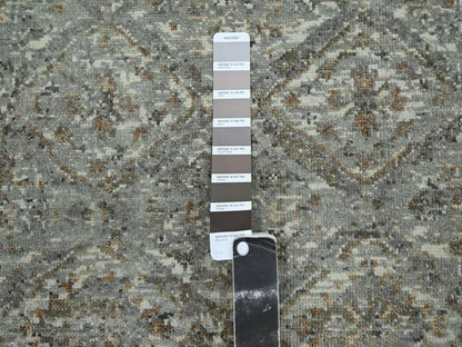 Oushak hand-knotted wool runner in Gray, 2'4" x 7'10" — SKU O075755 (view 4)