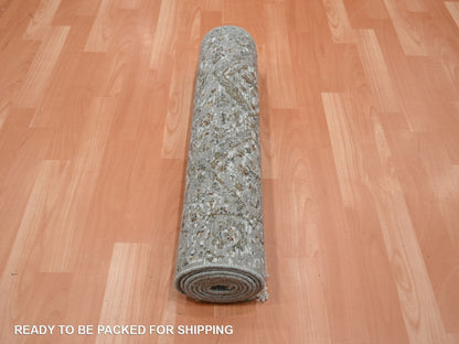 Oushak hand-knotted wool runner in Gray, 2'4" x 7'10" — SKU O075755 (view 5)