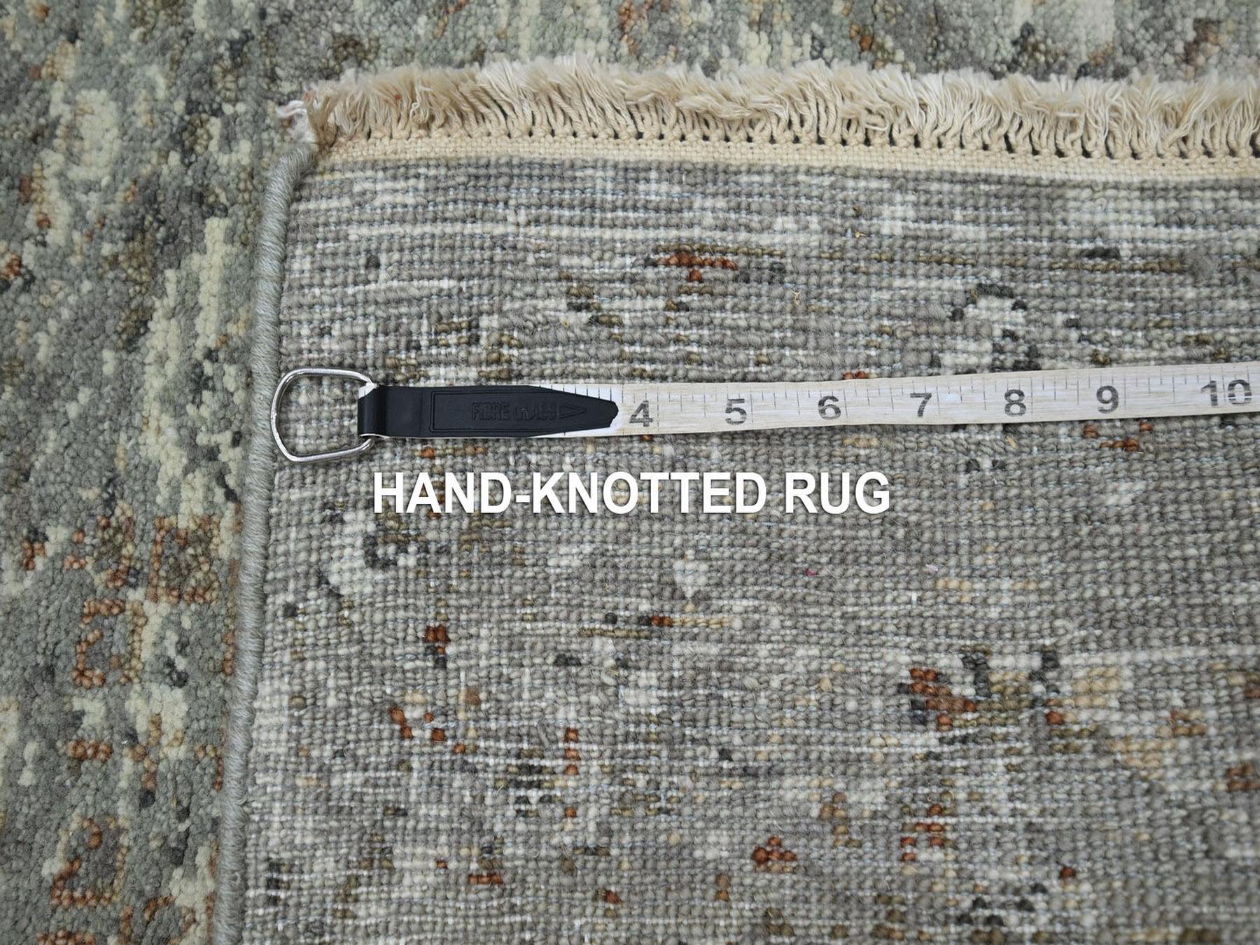 Oushak hand-knotted wool runner in Gray, 2'4" x 7'10" — SKU O075755 (view 7)