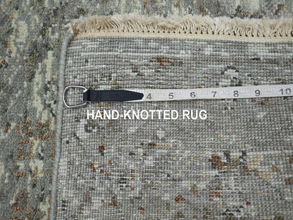 Oushak hand-knotted wool runner in Gray, 2'4" x 7'10" — SKU O075755 (view 7)