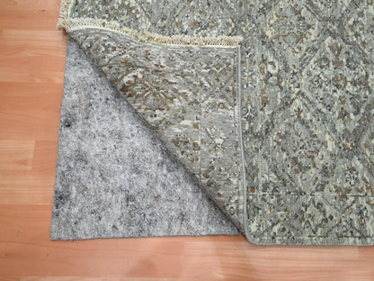 Oushak hand-knotted wool runner in Gray, 2'4" x 7'11" — SKU O075756 (view 3)