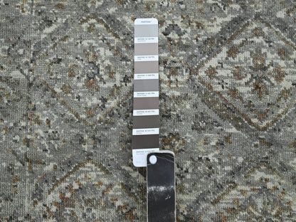 Oushak hand-knotted wool runner in Gray, 2'4" x 7'11" — SKU O075756 (view 4)