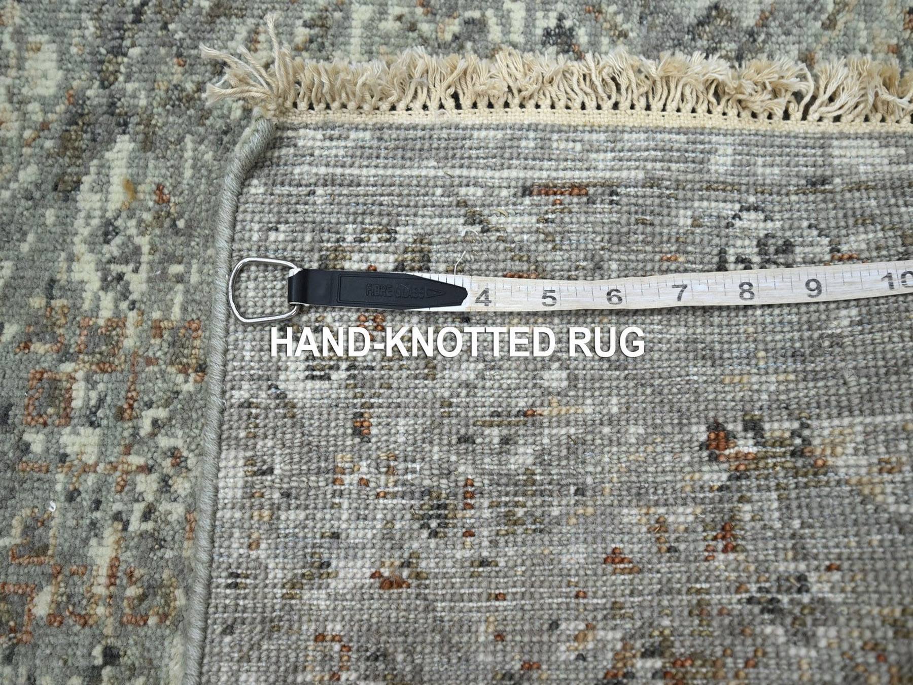 Oushak hand-knotted wool runner in Gray, 2'4" x 7'11" — SKU O075756 (view 7)