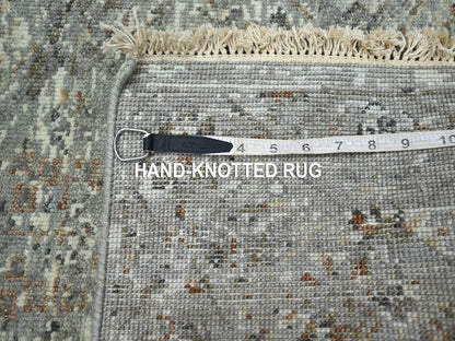 Oushak hand-knotted wool runner in Gray, 2'4" x 7'11" — SKU O075756 (view 7)