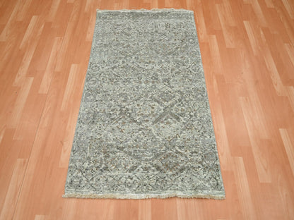 Oushak hand-knotted wool rug in Gray, 2'11" x 4'11" — SKU O075758 (view 2)