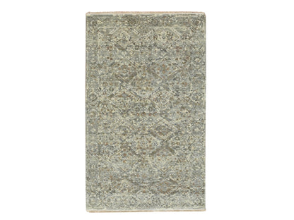Oushak hand-knotted wool rug in Gray, 3' x 4'11" — SKU O075759