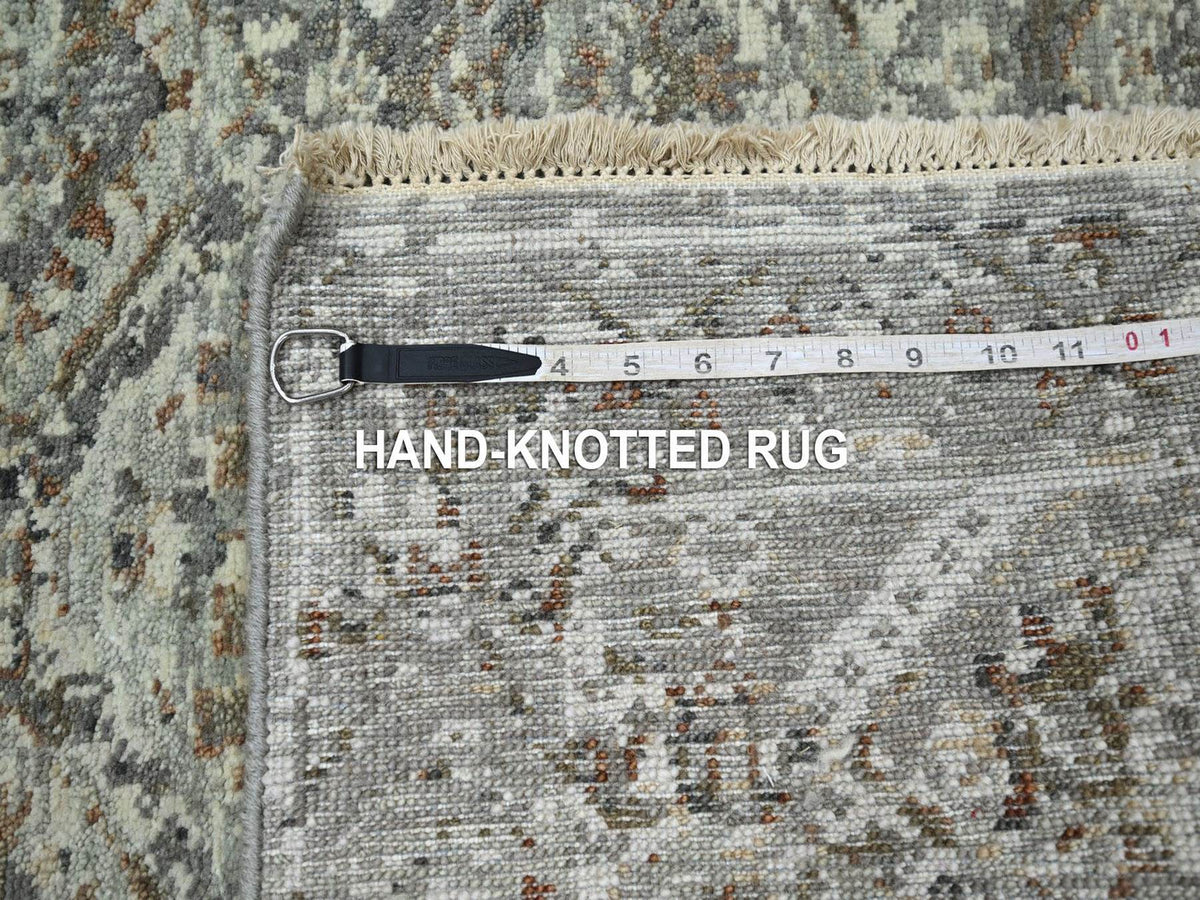 Oushak hand-knotted wool rug in Gray, 3' x 4'11" — SKU O075759 (view 7)