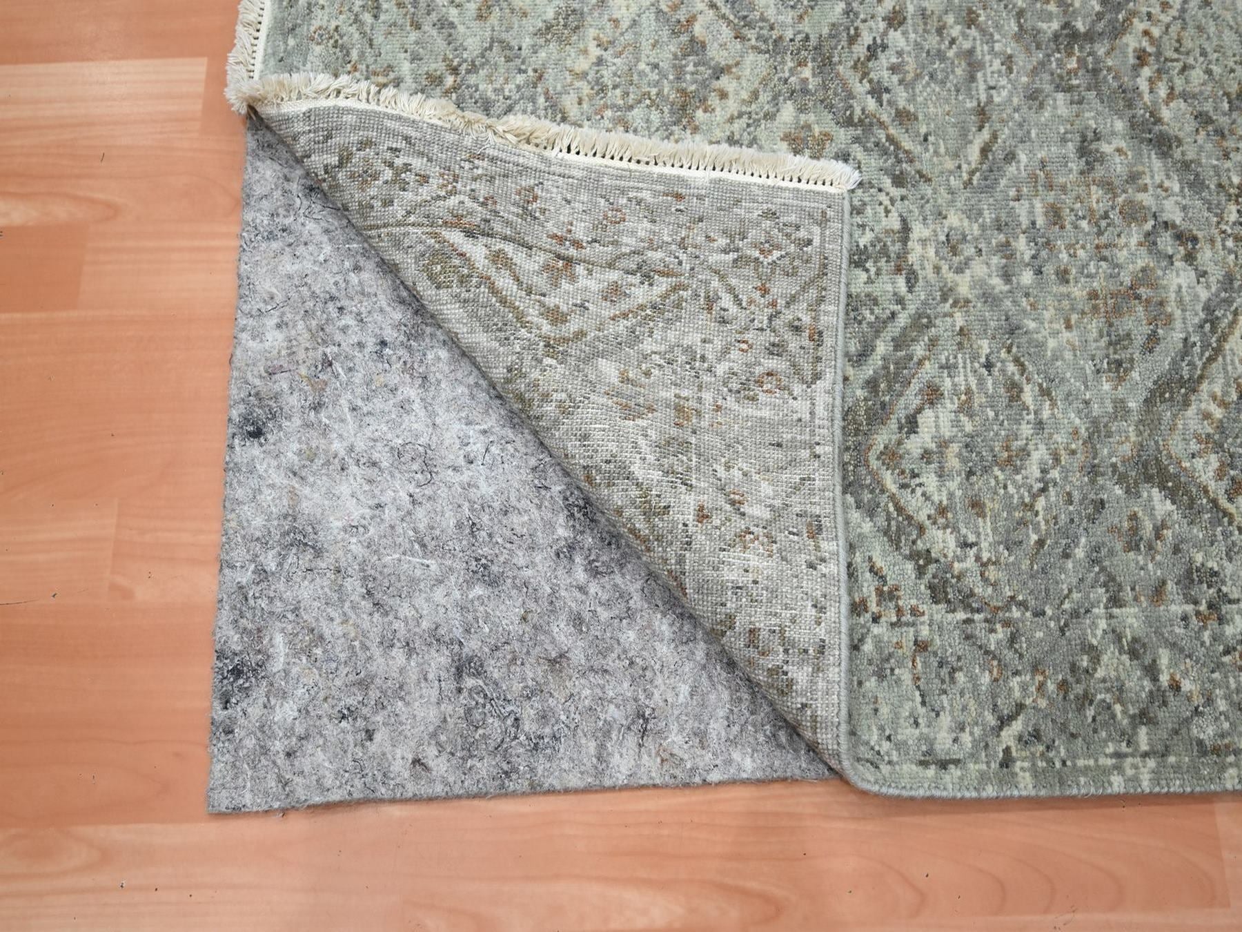 Oushak hand-knotted wool runner in Gray, 2'5" x 5'11" — SKU O075760 (view 3)