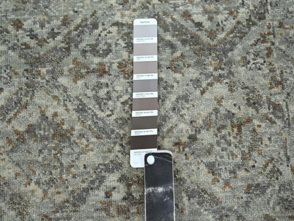 Oushak hand-knotted wool runner in Gray, 2'5" x 5'11" — SKU O075760 (view 4)