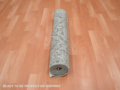 Oushak hand-knotted wool runner in Gray, 2'5" x 5'11" — SKU O075760 (view 5)