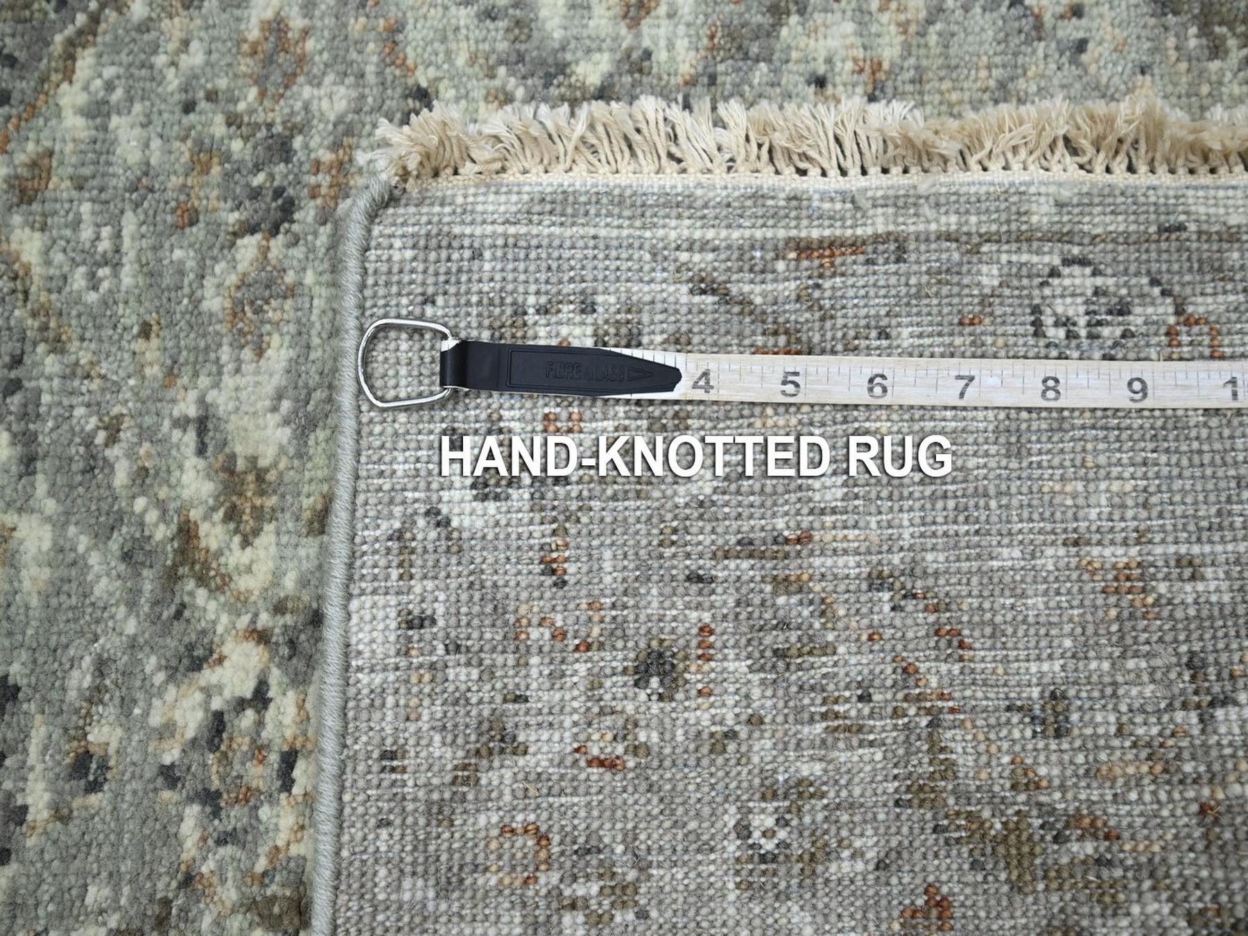 Oushak hand-knotted wool runner in Gray, 2'5" x 5'11" — SKU O075760 (view 7)