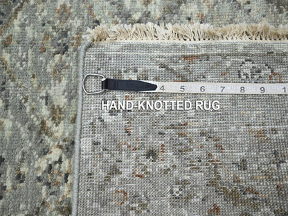 Oushak hand-knotted wool runner in Gray, 2'5" x 5'11" — SKU O075760 (view 7)