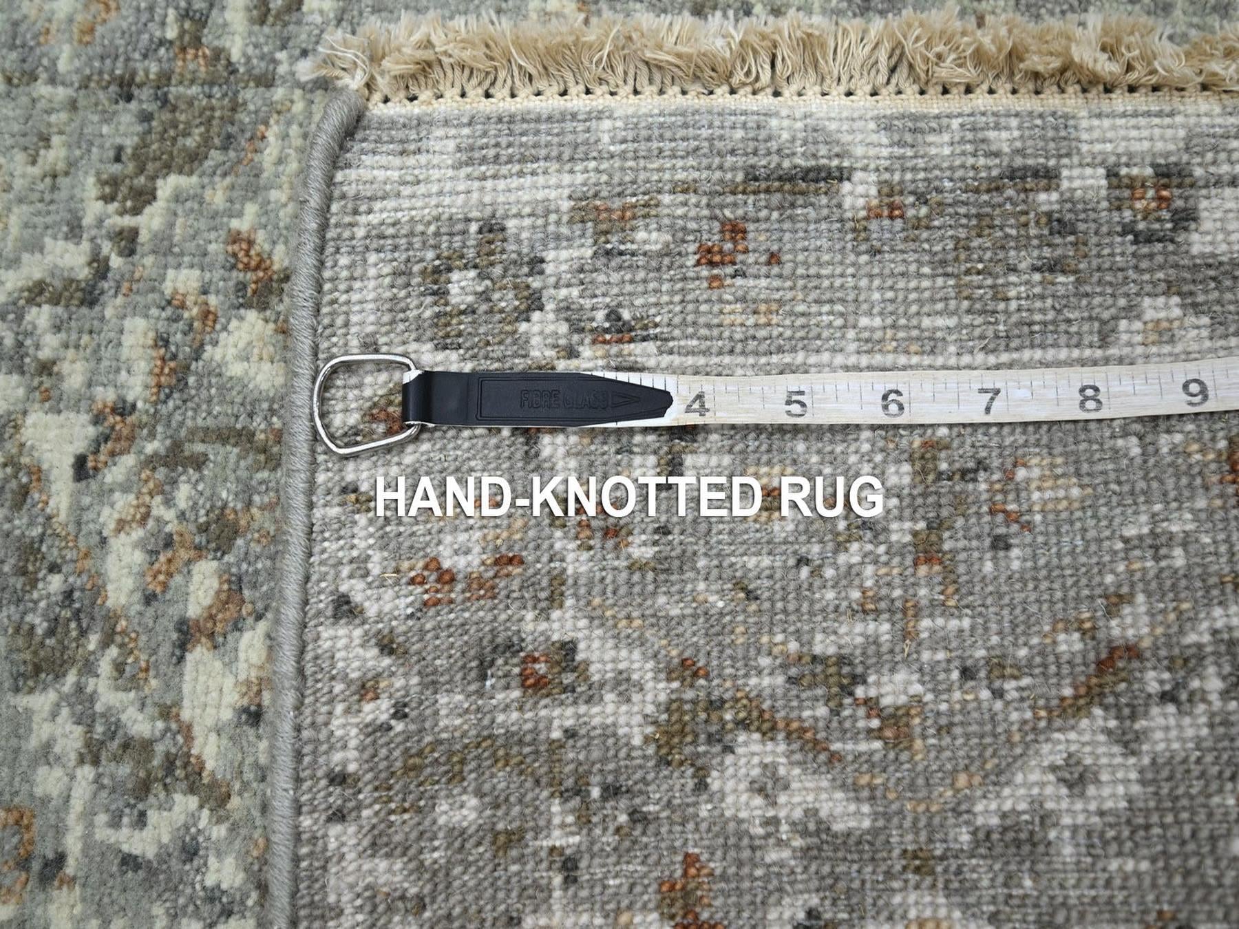 Oushak hand-knotted wool rug in Gray, 1'11" x 2'10" — SKU O075761 (view 4)