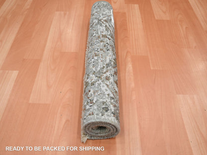 Oushak hand-knotted wool rug in Gray, 1'11" x 2'11" — SKU O075762 (view 5)