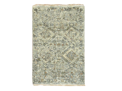 Oushak hand-knotted wool rug in Gray, 1'11" x 2'11" — SKU O075764