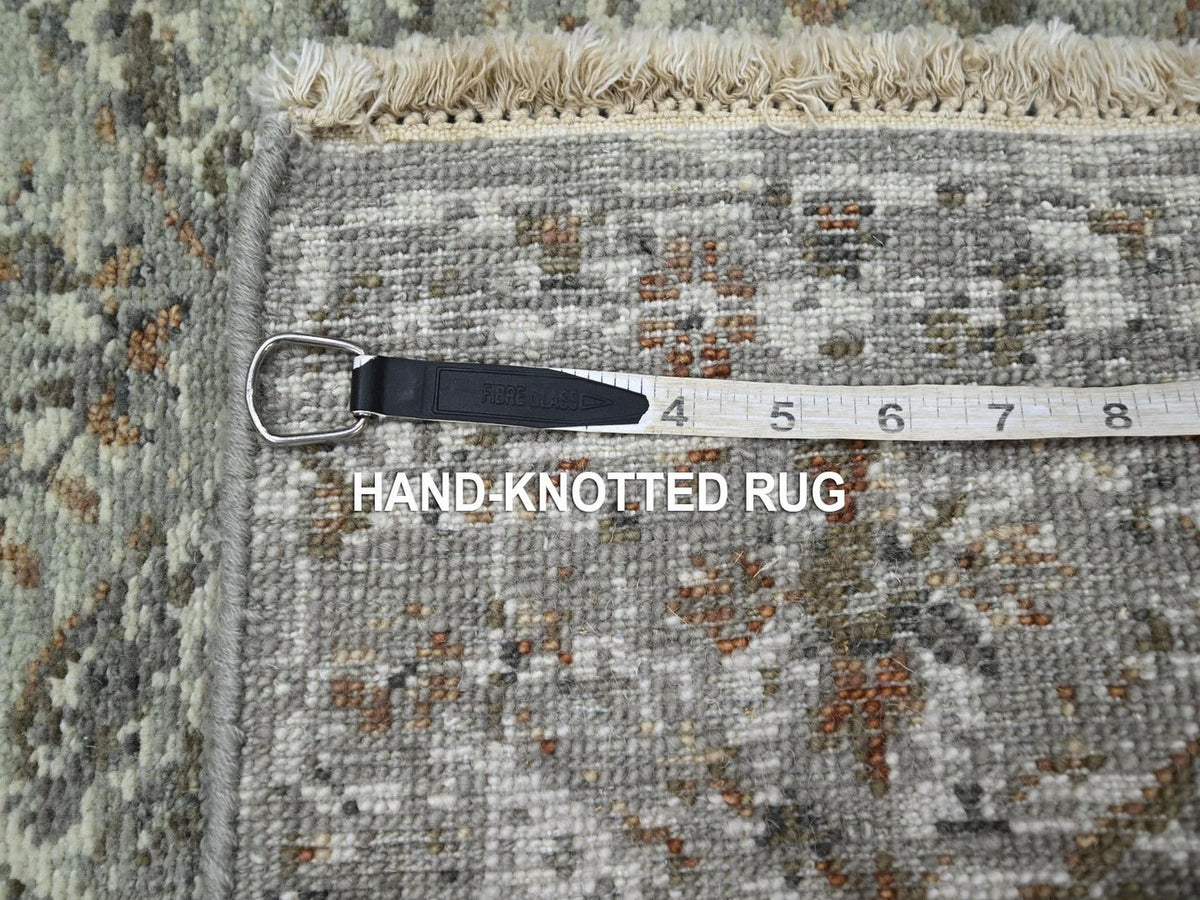 Oushak hand-knotted wool rug in Gray, 1'11" x 2'11" — SKU O075764 (view 4)