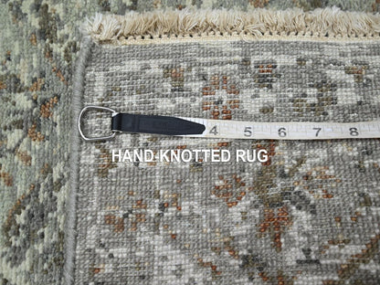 Oushak hand-knotted wool rug in Gray, 1'11" x 2'11" — SKU O075764 (view 4)