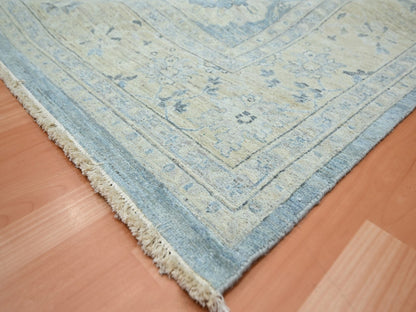 Blue 11'9" x 14'10" Oushak And Peshawar Hand knotted Wool Rug - Sku: O075765