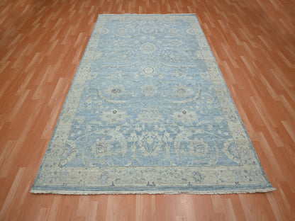 Oushak hand-knotted wool rug in Blue, 6' x 9'1", SKU O075774 (view 2)