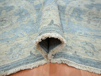 Oushak hand-knotted wool rug in Blue, 6' x 9'1", SKU O075774 (view 5)