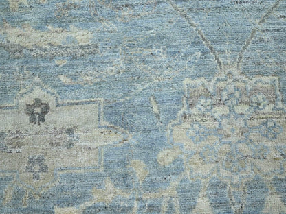 Oushak hand-knotted wool rug in Blue, 6' x 9'1", SKU O075774 (view 8)