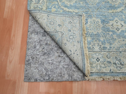 Oushak hand-knotted wool rug in Blue & Ivory, 3' x 5' — SKU O075778 (view 3)
