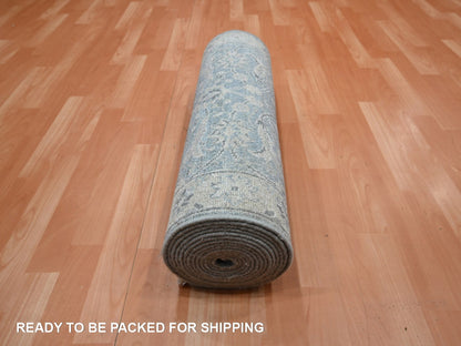 Oushak hand-knotted wool runner in Blue, 2'5" x 17'10", SKU O075780 (view 5)