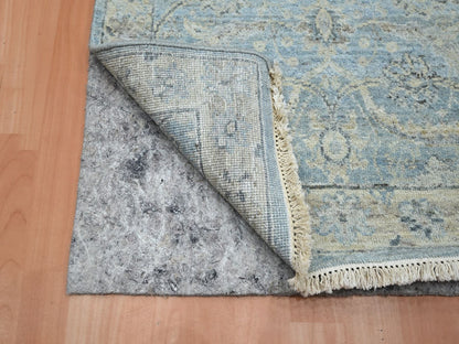 Blue 2'5" x 13'11" Oushak And Peshawar Hand knotted Wool Rug - Sku: O075781