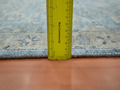 Blue 2'5" x 6'1" Oushak And Peshawar Hand knotted Wool Rug - Sku: O075786