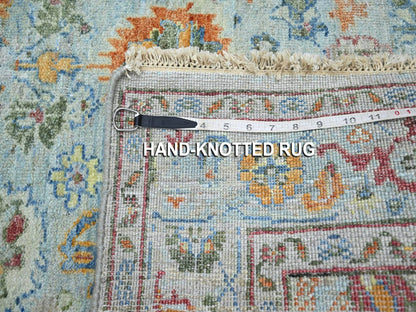 Sultanabad Oushak hand-knotted wool rug in Blue, 3'10" x 5'11" — SKU O075805 (view 7)
