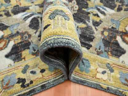 Brown 7'11" x 10'1" Transitional Hand knotted Wool Rug - Sku: O075830