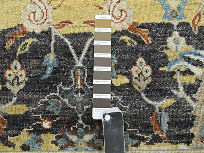 Brown 7'11" x 10'1" Transitional Hand knotted Wool Rug - Sku: O075830