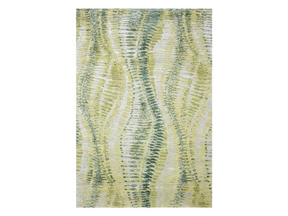 Green 9'11" x 14'2" Modern and Contemporary Hand knotted Silk Rug - Sku: O075833