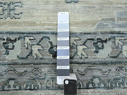 Beige 6'1" x 9'3" Khotan and Samarkand Hand knotted Silk Rug - Sku: O075834