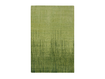 Green 6'0" x 9'5" Modern and Contemporary Hand knotted Wool Rug - Sku: O075836