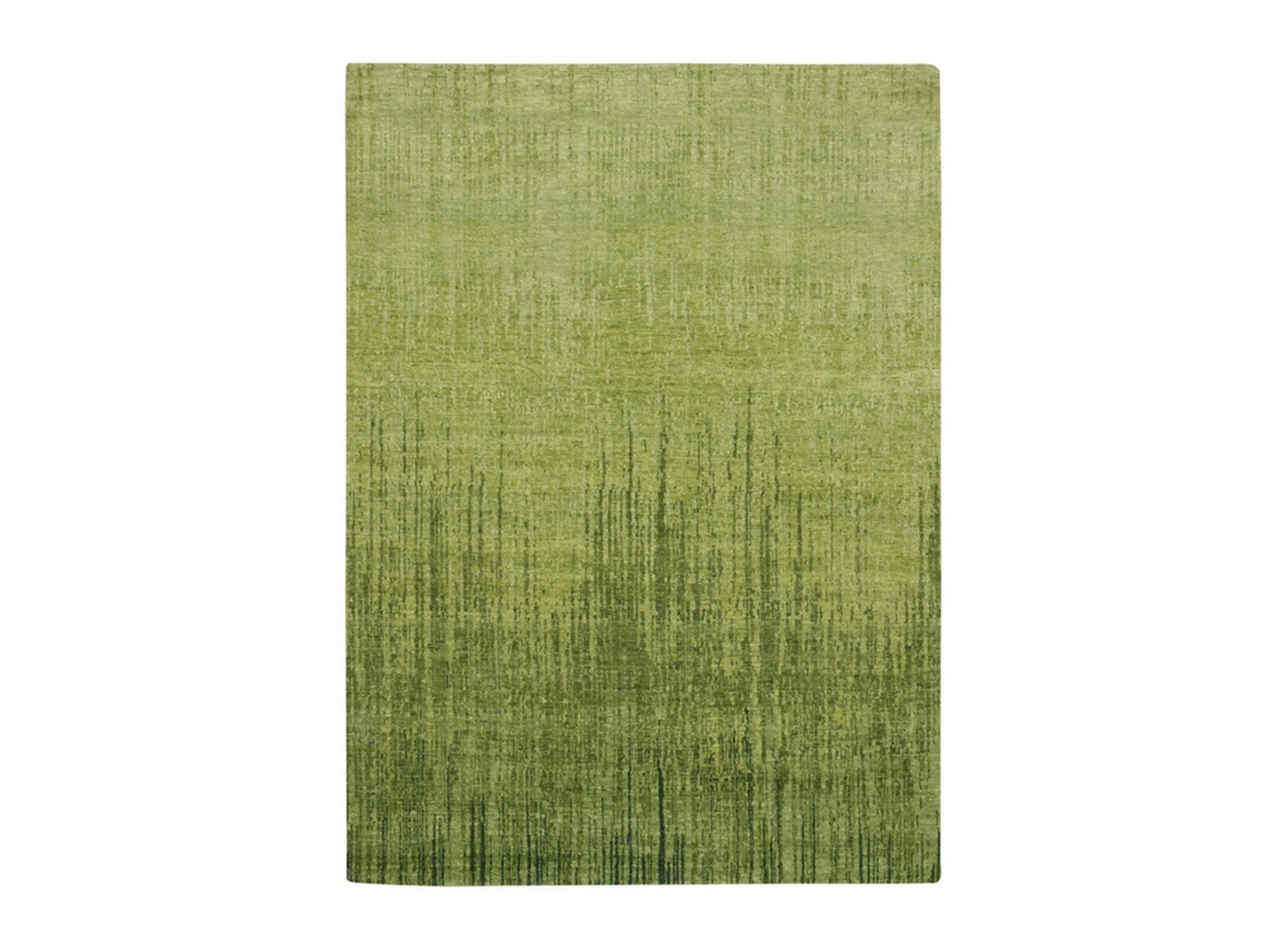 Green 5'3" x 7'4" Modern and Contemporary Hand knotted Wool Rug - Sku: O075837