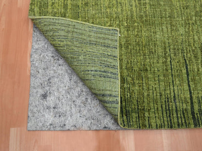 Green 5'3" x 7'4" Modern and Contemporary Hand knotted Wool Rug - Sku: O075837