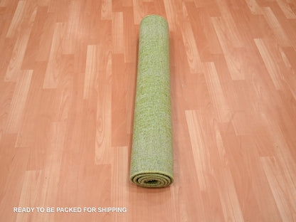 Green 3'1" x 5'1" Modern and Contemporary Hand knotted Wool Rug - Sku: O075838