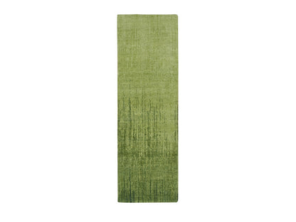 Green 2'7" x 8'5" Modern and Contemporary Hand knotted Wool Rug - Sku: O075839