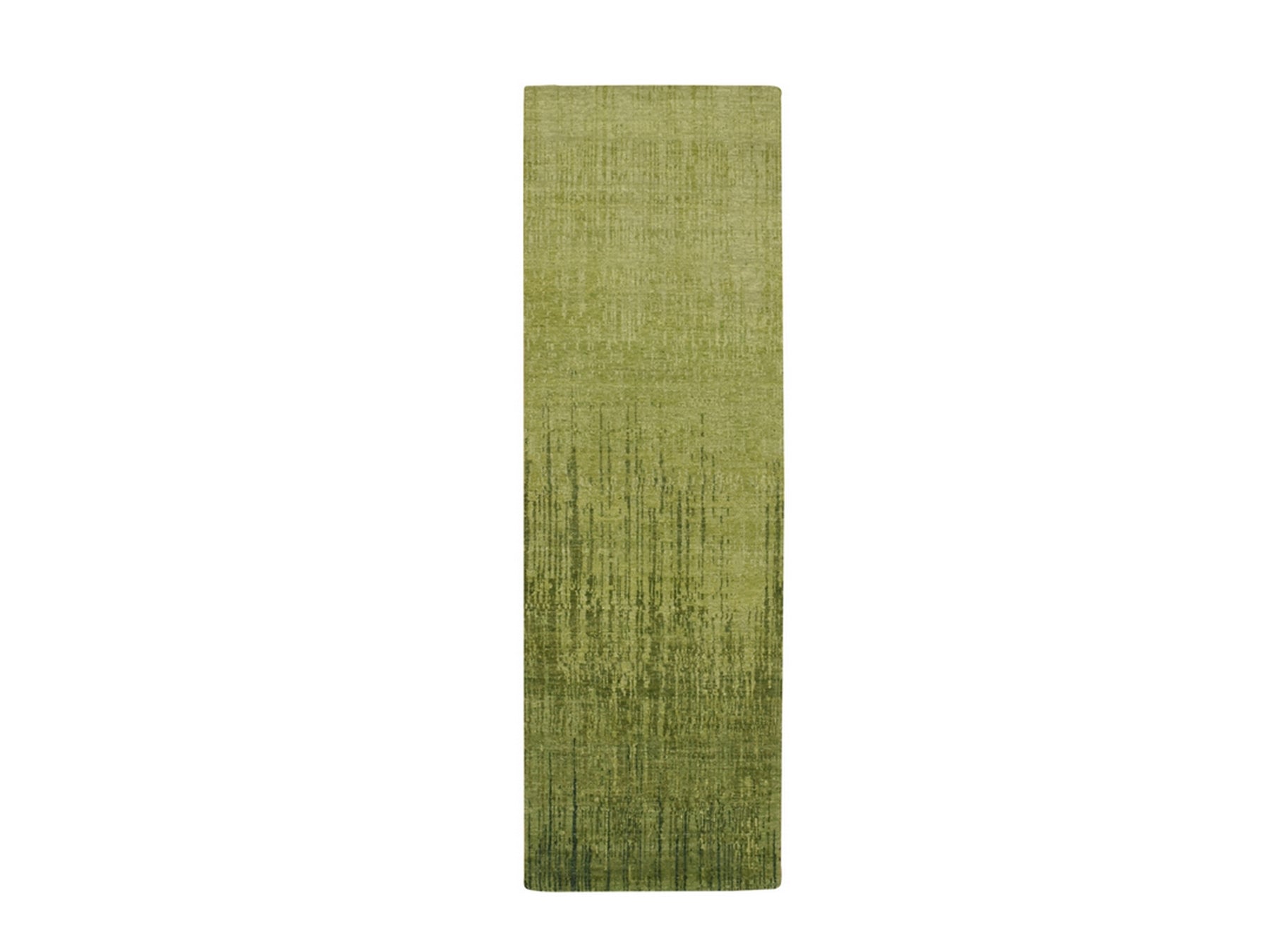 Green 2'8" x 8'5" Modern and Contemporary Hand knotted Wool Rug - Sku: O075840