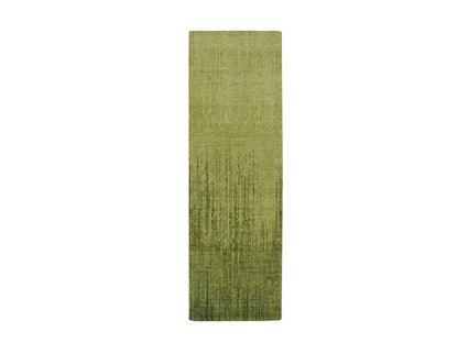 Green 2'8" x 8'5" Modern and Contemporary Hand knotted Wool Rug - Sku: O075840
