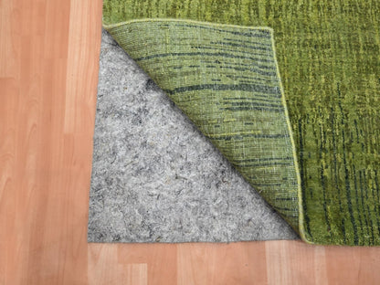 Green 2'8" x 8'5" Modern and Contemporary Hand knotted Wool Rug - Sku: O075840