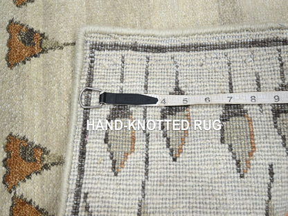 Brown 2'1" x 3'6" Modern and Contemporary Hand knotted Wool Rug - Sku: O075854